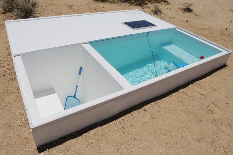 Public swimming pool in the Mojave desert