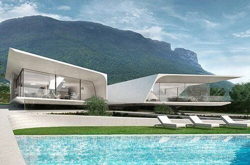 Villa of innovative design in Italy
